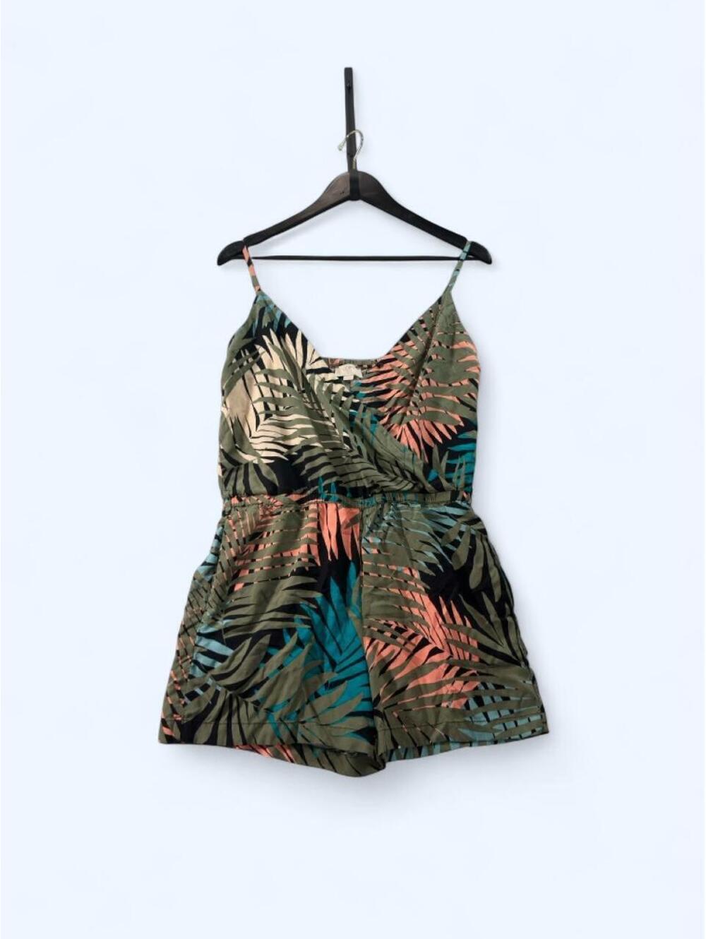 LOFT Outlet Petite Tropical Leaf Print Playsuit